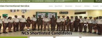 igerian Correctional Service (NCoS) Shortlisted Candidates